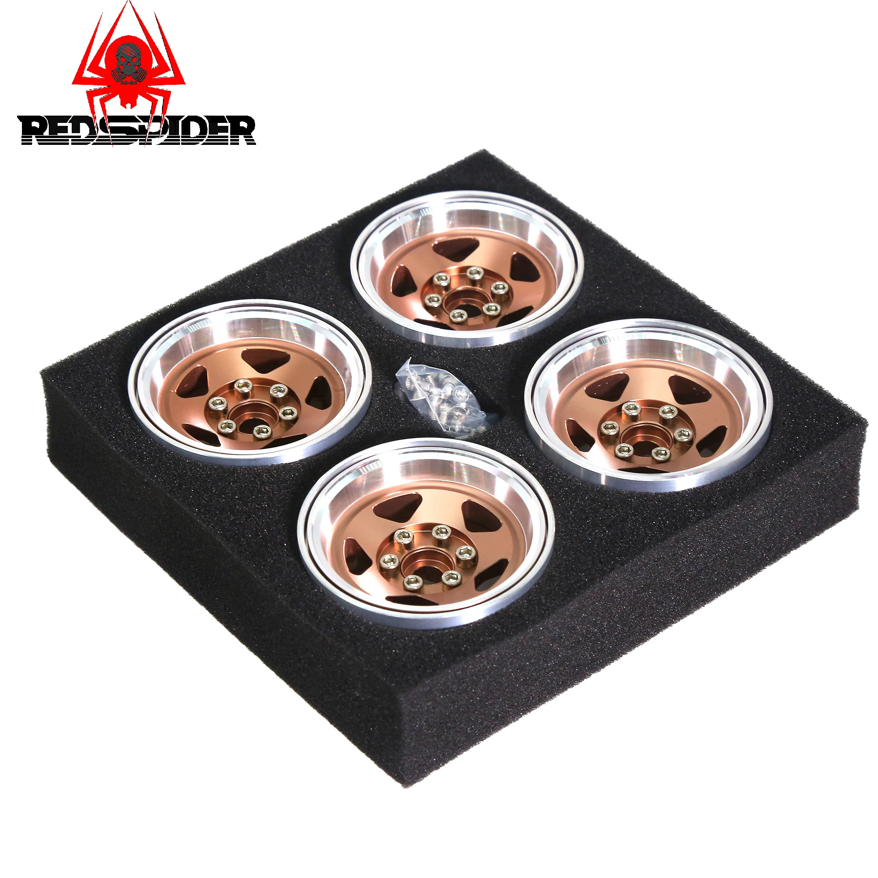 RED SPIDER 4Pcs1.9 Inch Beadlock RC Wheel Rim Set Wheel Hub for 1:10 RC Car Axial 90046 TRX4 RC Car Upgrade Parts Accessories
RED SPIDER 4Pcs1.9 Inch Beadlock RC Wheel Rim Set Wheel Hub for 1:10 RC Car Axial 90046 TRX4 RC Car Upgrade Parts Accessories