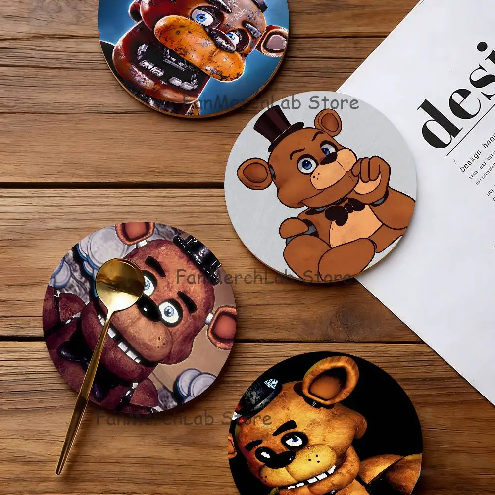 F-Freddy F-FazbearS Wood Coaster Set - Heat Resistant For Tea & Coffee, Home Cafe Decor Holiday Gift
F-Freddy F-FazbearS Wood Coaster Set - Heat Resistant For Tea & Coffee, Home Cafe Decor Holiday Gift