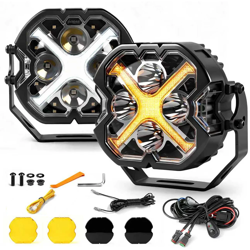 6-inch X-type LED off-road light, IP68 waterproof, suitable for Jeep Wrangler YJ TJ JK JL models from 1987 to 2025
6-inch X-type LED off-road light, IP68 waterproof, suitable for Jeep Wrangler YJ TJ JK JL models from 1987 to 2025