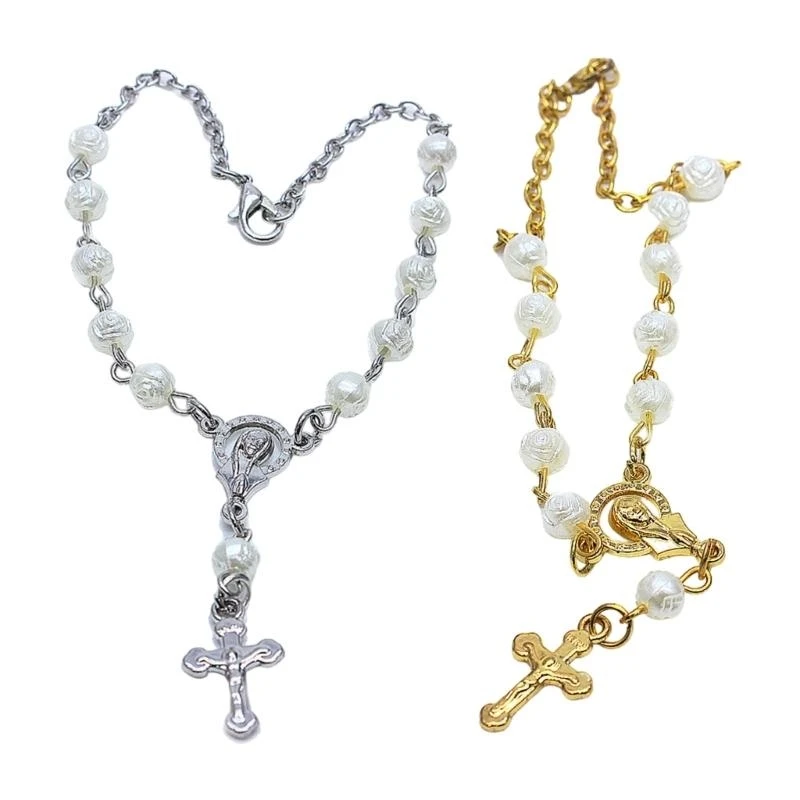 Catholic Rosary Bracelets Rose Beaded Bracelets Handchain Religious Jewelry Gift for Catholicism Church Prayer
Catholic Rosary Bracelets Rose Beaded Bracelets Handchain Religious Jewelry Gift for Catholicism Church Prayer