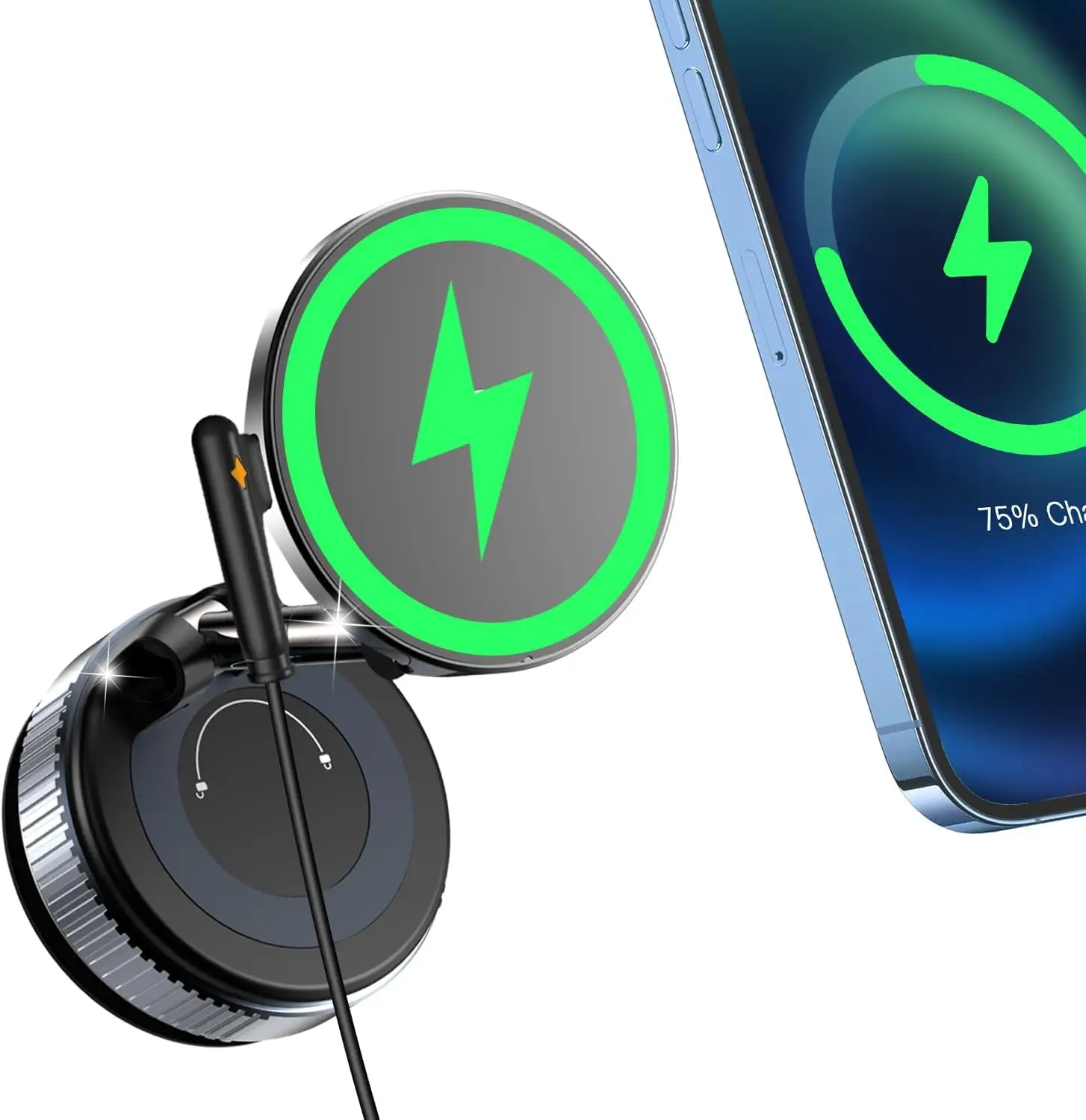 Магнитный автомобильный держатель для телефона мощностью 15 Вт с эластичной присоской, 360 ° Регулируемый для MagSafe iPhone 17 Pro Max 17 Pro 16 15 14 13 12
Магнитный автомобильный держатель для телефона мощностью 15 Вт с эластичной присоской, 360 ° Регулируемый для MagSafe iPhone 17 Pro Max 17 Pro 16 15 14 13 12