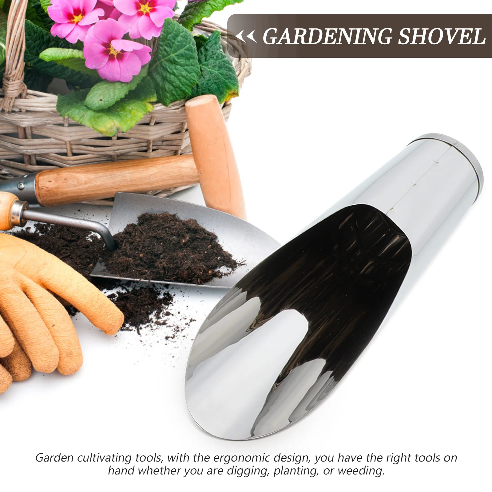 Stainless Steel Bucket Shovel Lightweight Gardening Tool Small Size Comfortable Handle Soil Collection Planting Scoop Dirt Dig
Stainless Steel Bucket Shovel Lightweight Gardening Tool Small Size Comfortable Handle Soil Collection Planting Scoop Dirt Dig