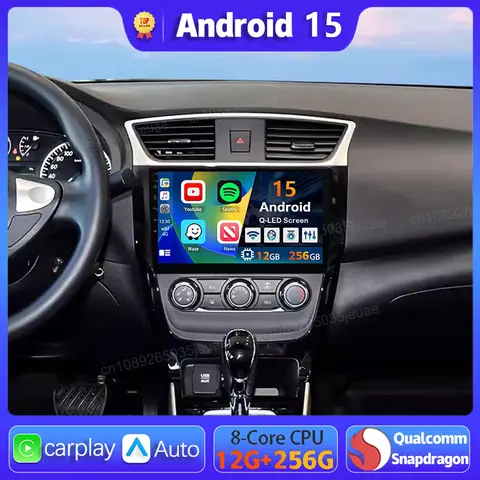 Android 15 Carplay Auto For Nissan Sylphy B17 Sentra 12 2012 - 2018 Car Radio GPS Navigation WIFI+4G 2Din Head Unit Video Stereo