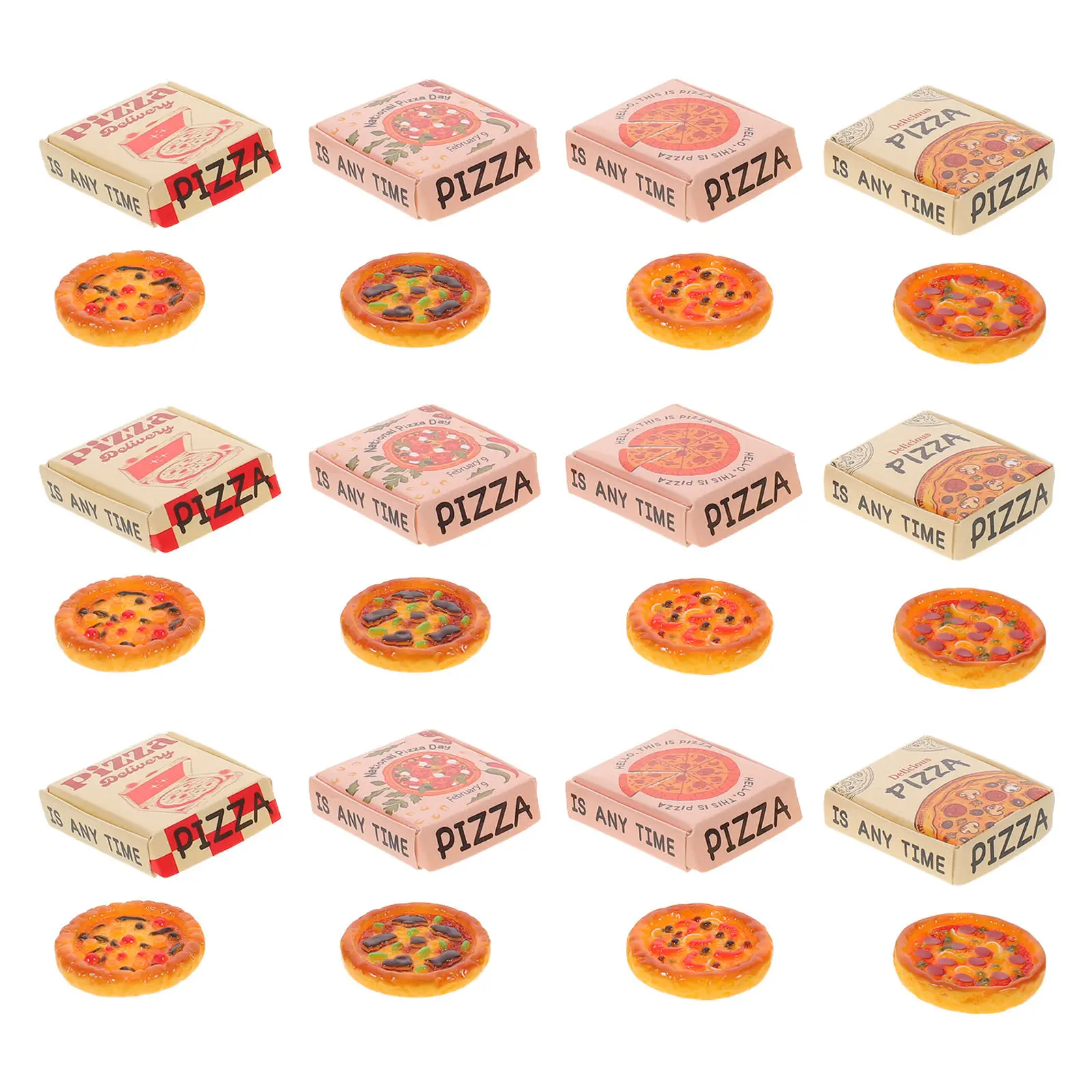 12Sets Miniature Pizza 1:12 Scale Realistic Pretend Play Food Set Mini Pizza Box Dollhouse Kitchen Decoration Party Table
12Sets Miniature Pizza 1:12 Scale Realistic Pretend Play Food Set Mini Pizza Box Dollhouse Kitchen Decoration Party Table