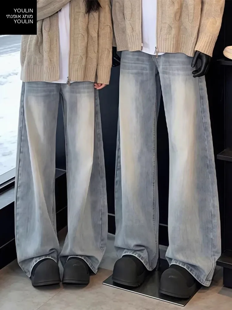 Retro Blue Bamboo Texture Flared Men's Jeans American Vibe CleanFit Straight Knife Pants High Waist Zipper Closure Daily Wear
Retro Blue Bamboo Texture Flared Men's Jeans American Vibe CleanFit Straight Knife Pants High Waist Zipper Closure Daily Wear