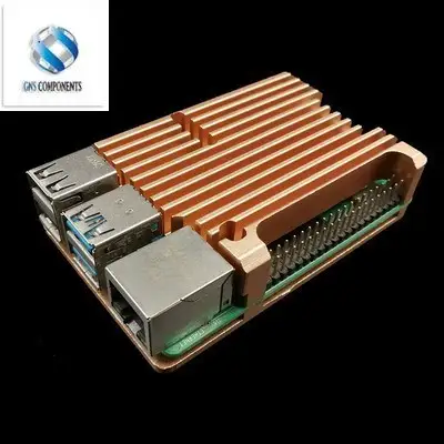 Raspberry Pi 4/3 Aluminum Case with Dual Cooling Fan Metal Shell Black Enclosure for RPI Raspberry Pi 4B/3B/3B+