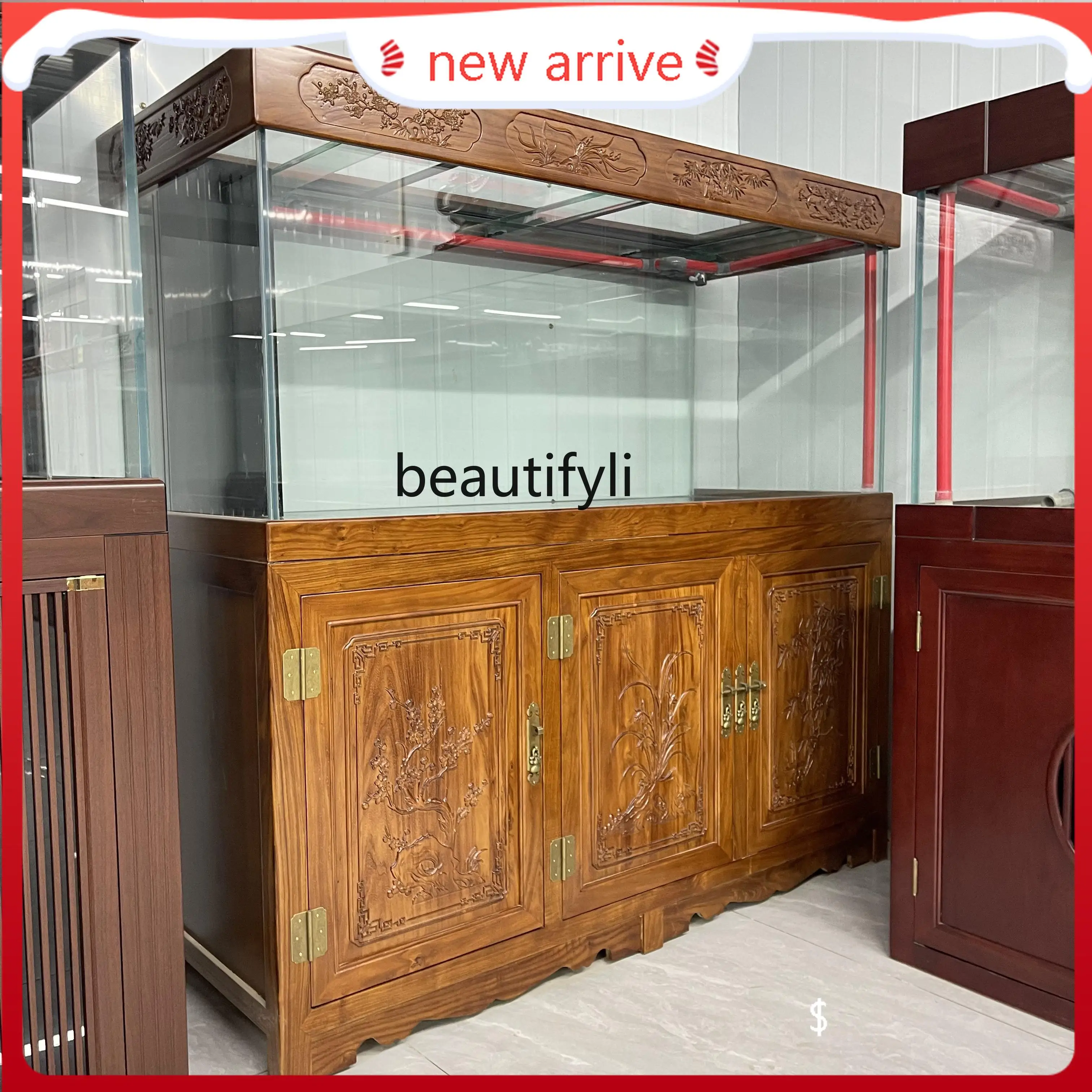 Solid Wood 1.5 M 60 Wide Dragon Tank Koi Tank Household Living Room Fish TankH 
Solid Wood 1.5 M 60 Wide Dragon Tank Koi Tank Household Living Room Fish TankH