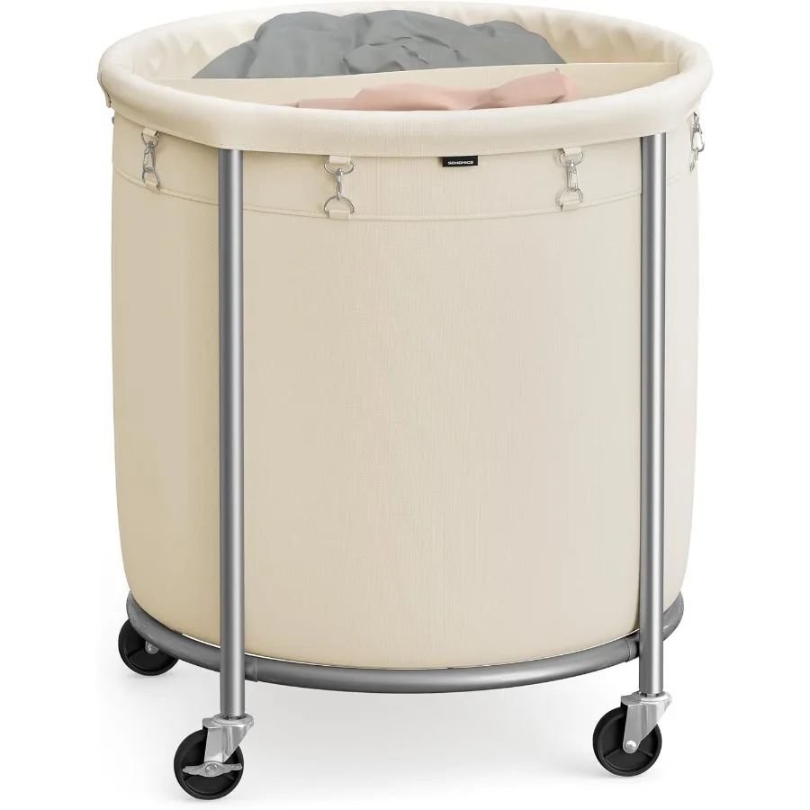 63.5Gallon 240 L Laundry Basket with Wheels Rolling Round HeavyDuty Laundry Hamper Cart with Steel Frame and Removable Bag 2 Lo
63.5Gallon 240 L Laundry Basket with Wheels Rolling Round HeavyDuty Laundry Hamper Cart with Steel Frame and Removable Bag 2 Lo