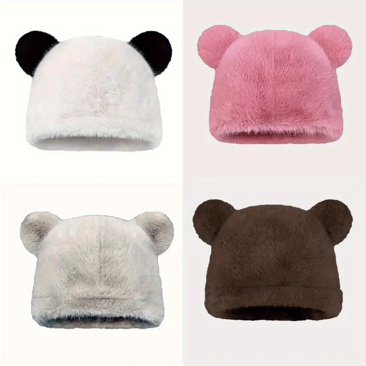 Solid Color Large Size Bear Ear Hat Faux Fur Warm Ear Protection Cap for Winter Outdoor Cold Weather Fashion
Solid Color Large Size Bear Ear Hat Faux Fur Warm Ear Protection Cap for Winter Outdoor Cold Weather Fashion