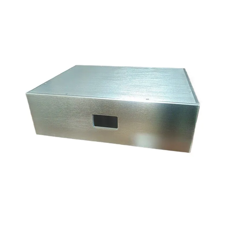 430 Full Silver Aluminum Chassis - 430x130x324mm, 8mm Front Panel, 8kg, with AC Inlet & Power Switch for DIY Amplifier
430 Full Silver Aluminum Chassis - 430x130x324mm, 8mm Front Panel, 8kg, with AC Inlet & Power Switch for DIY Amplifier