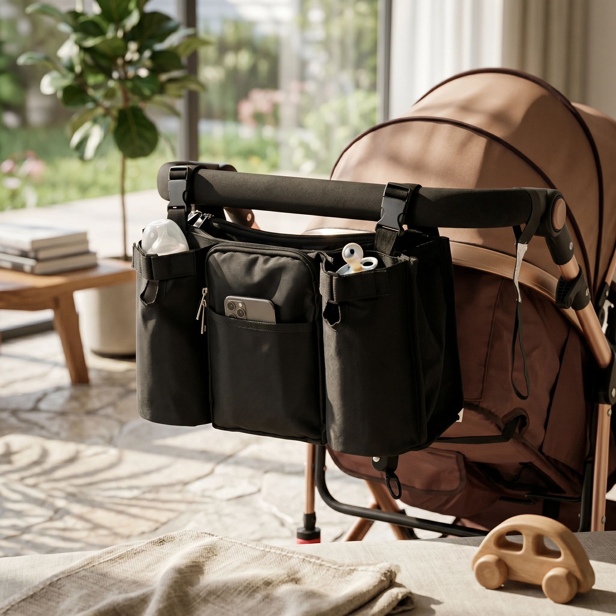 Stroller Organizer with Phone Bag Large Capacity Baby Stroller Hanging Organizer Multi-Pocket Easy to Clean for Walking
Stroller Organizer with Phone Bag Large Capacity Baby Stroller Hanging Organizer Multi-Pocket Easy to Clean for Walking