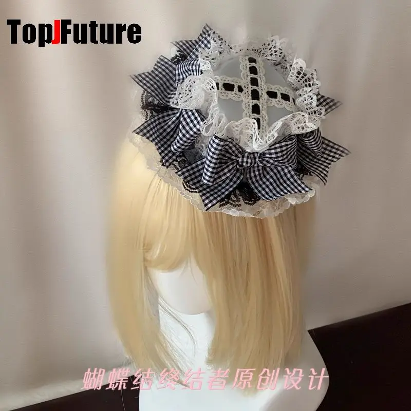 "Alice" Headwear Spike Lolita Harajuku Y2K girl Gothic Punk bow lace Small hat elegant Hairpins clip Hair clip hairgrips
"Alice" Headwear Spike Lolita Harajuku Y2K girl Gothic Punk bow lace Small hat elegant Hairpins clip Hair clip hairgrips