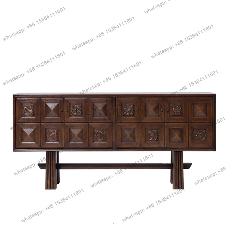 Medieval retro dining side entrance cabinet French retro surprise silence art carving medieval decorative cabinet
Medieval retro dining side entrance cabinet French retro surprise silence art carving medieval decorative cabinet