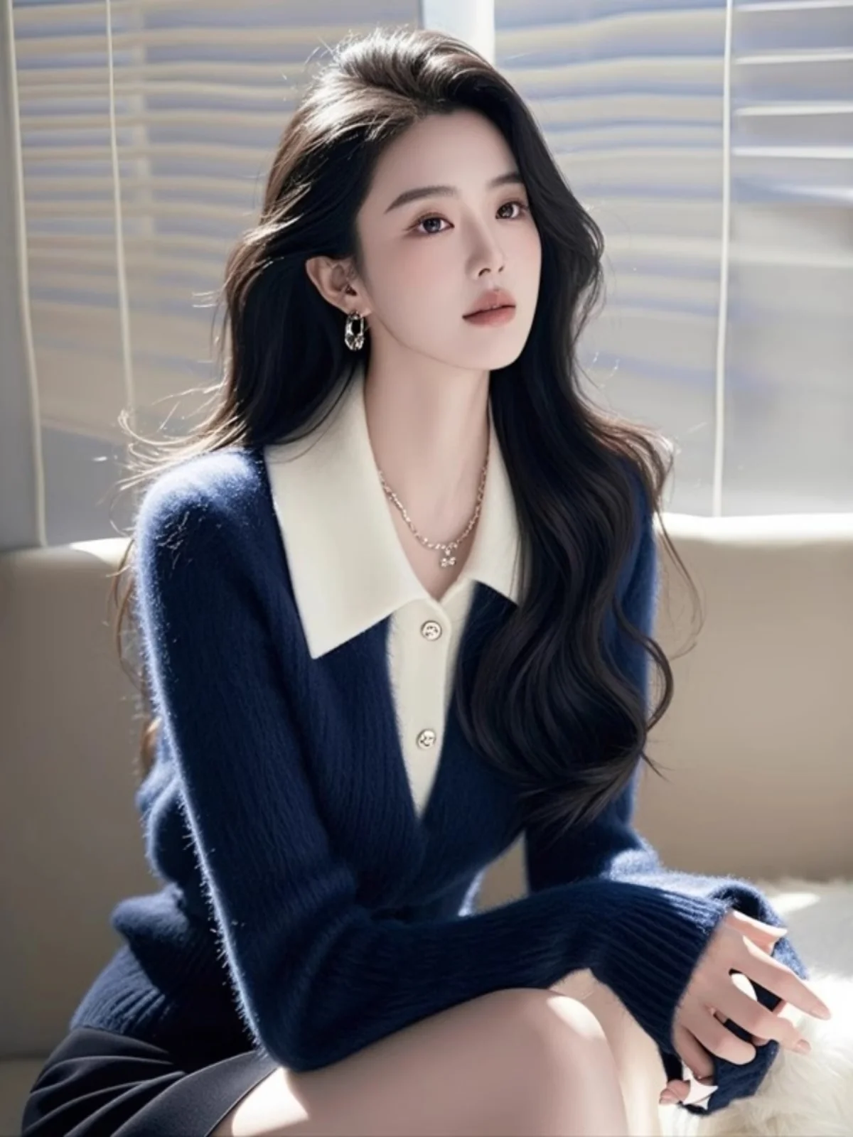 Soft Plaid Ne Sweater Women's Knitted Top Autumn Winter High-End Feeling Small Fraance Sle Upper Body Fake Two-Piece
Soft Plaid Ne Sweater Women's Knitted Top Autumn Winter High-End Feeling Small Fraance Sle Upper Body Fake Two-Piece