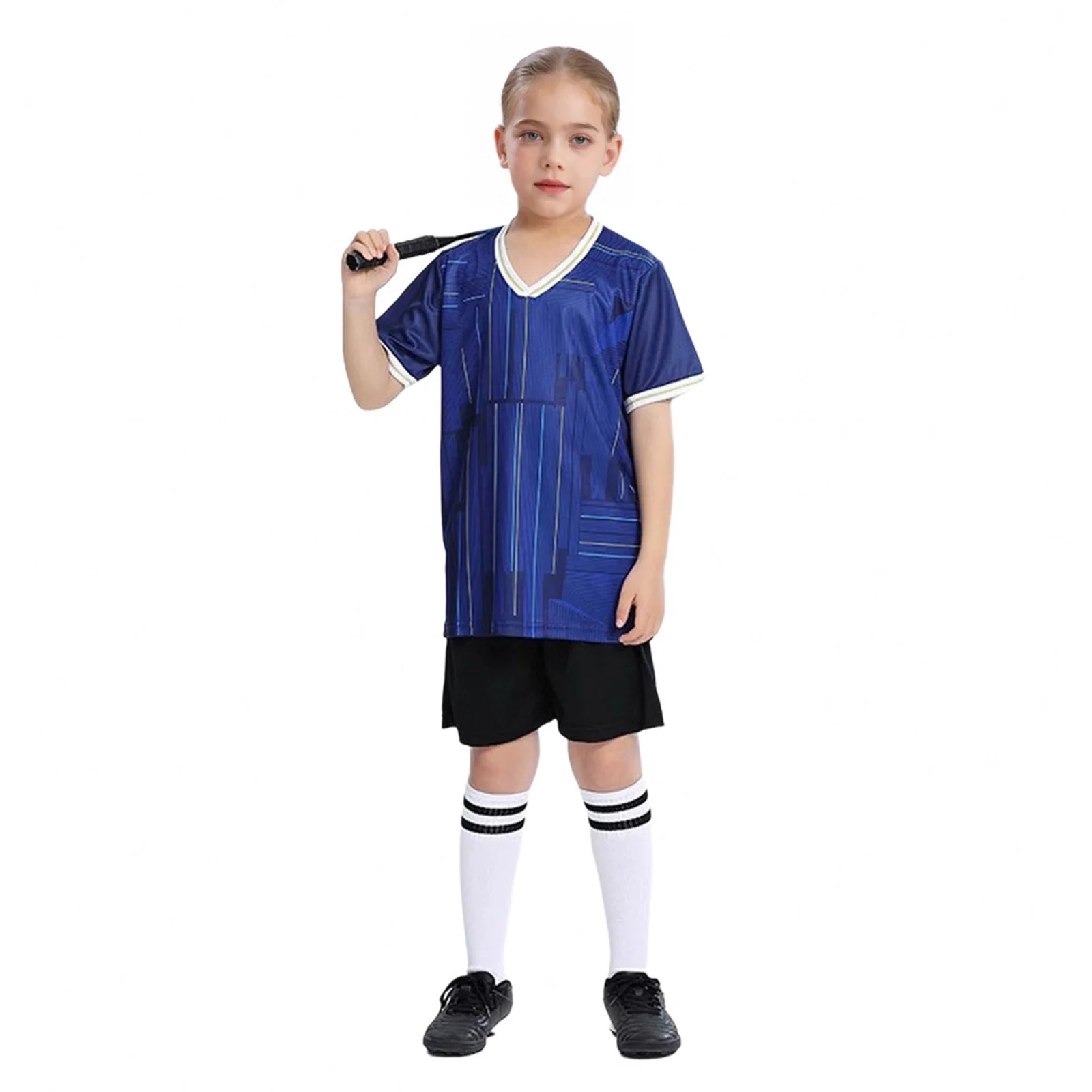 2025 Boys Girls Football Training Outfit Moisture-Wicking Soccer Uniform Quick-Drying Sports Set Short Sleeve Top+Shorts Set
2025 Boys Girls Football Training Outfit Moisture-Wicking Soccer Uniform Quick-Drying Sports Set Short Sleeve Top+Shorts Set