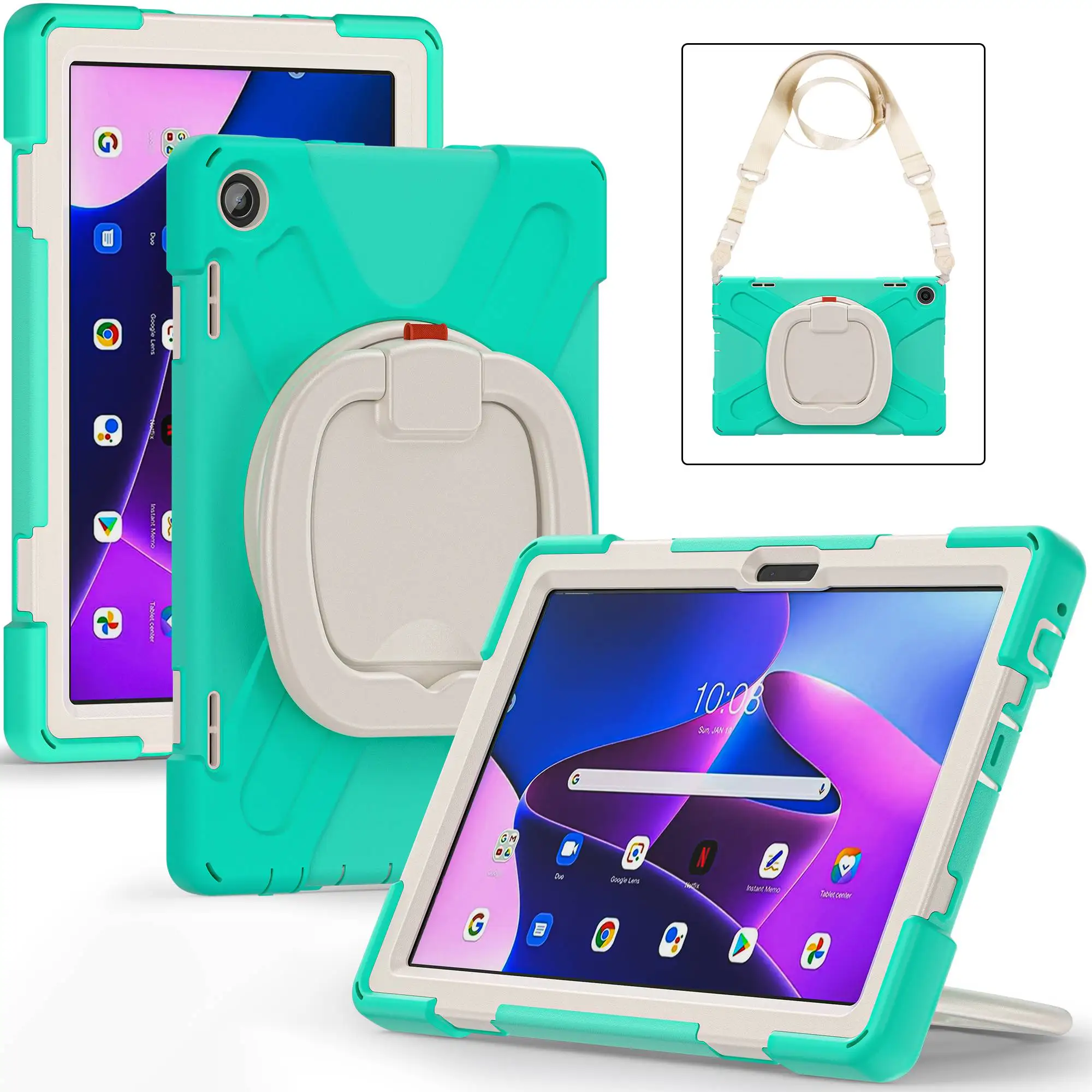 For Lenovo Tab M10 (Gen 3) TB-328FU / TB-328XU Rotary Kickstand Tablet Case PC + Silicone Anti-drop Hybrid Cover with Shoulder S
For Lenovo Tab M10 (Gen 3) TB-328FU / TB-328XU Rotary Kickstand Tablet Case PC + Silicone Anti-drop Hybrid Cover with Shoulder S