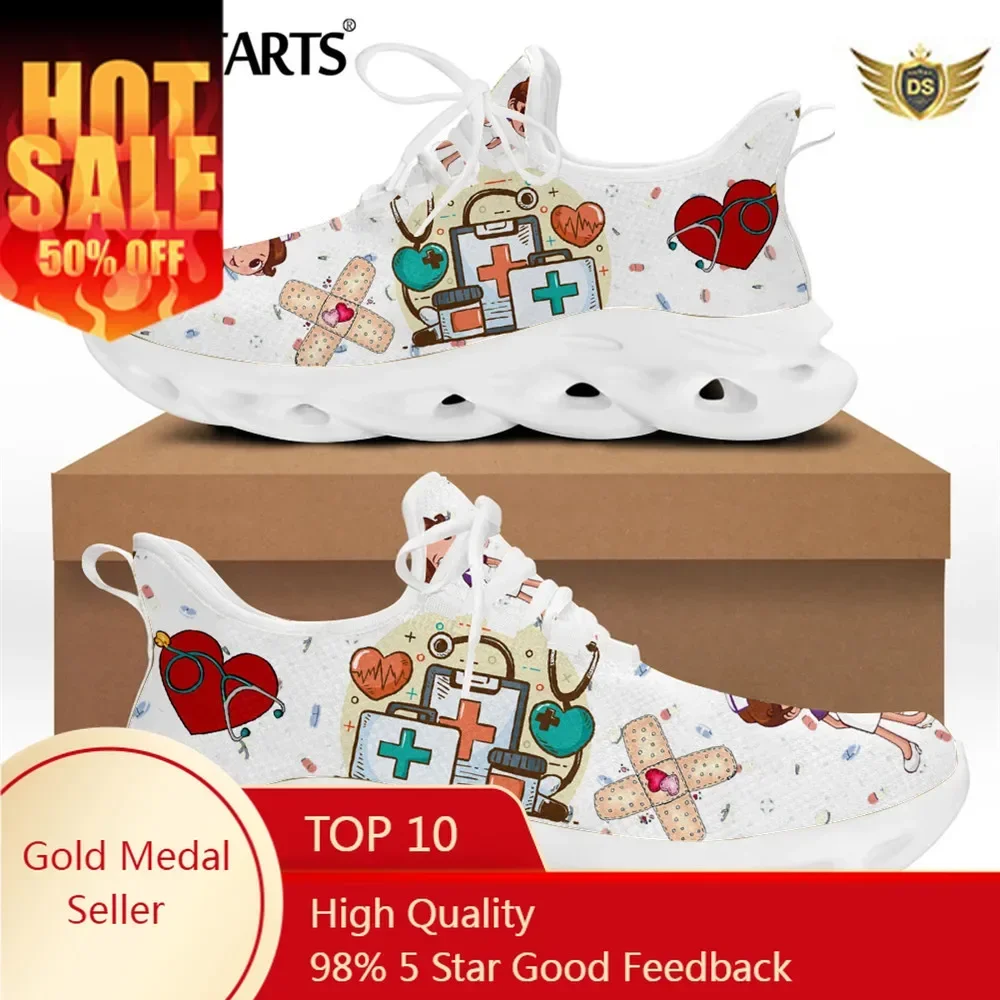 Brand Design Women Sneakers White Nursing Shoes Cute Cartoon Nurse Doctor Medical Print Light Lace-up Flats Footwear
Brand Design Women Sneakers White Nursing Shoes Cute Cartoon Nurse Doctor Medical Print Light Lace-up Flats Footwear
