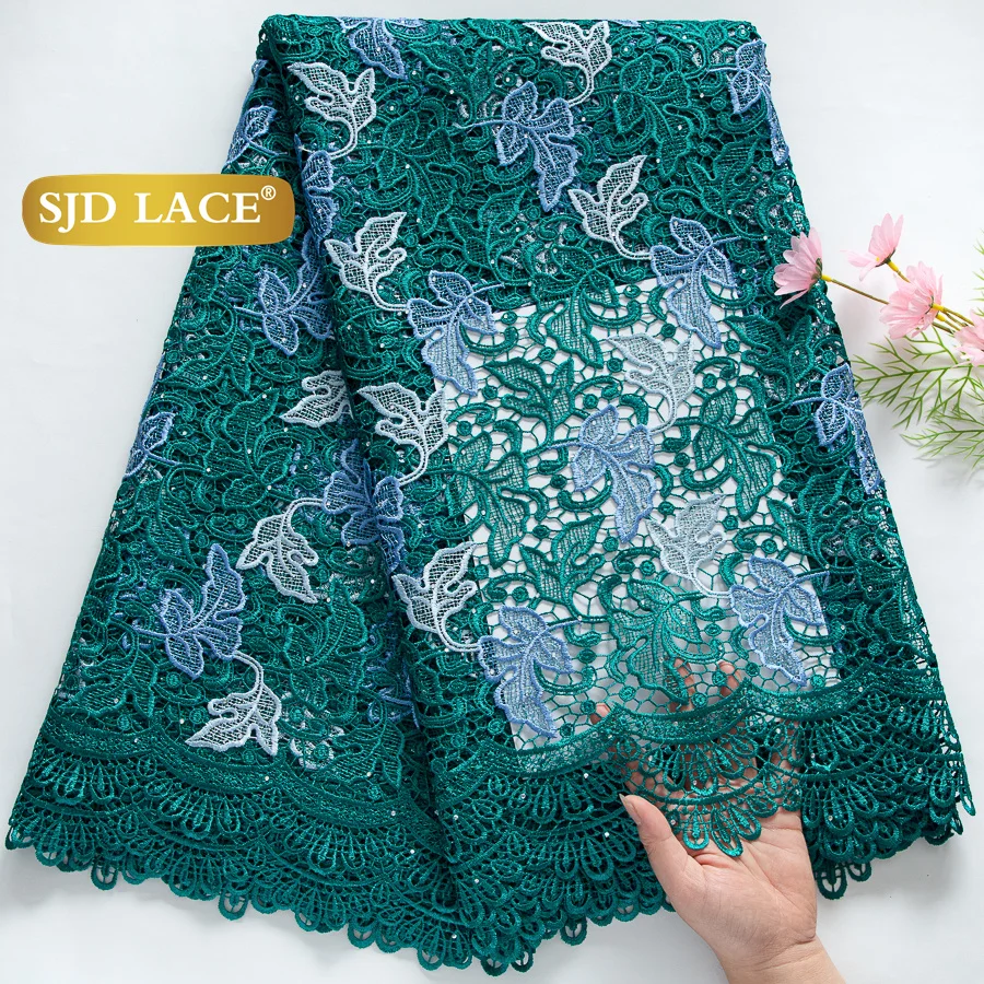 SJD LACE African Guipure Cord Lace Fabric 2025 High Quality Embroidery Nigerian Water Soluble Lace for Sewing Women Dress 4656
SJD LACE African Guipure Cord Lace Fabric 2025 High Quality Embroidery Nigerian Water Soluble Lace for Sewing Women Dress 4656
