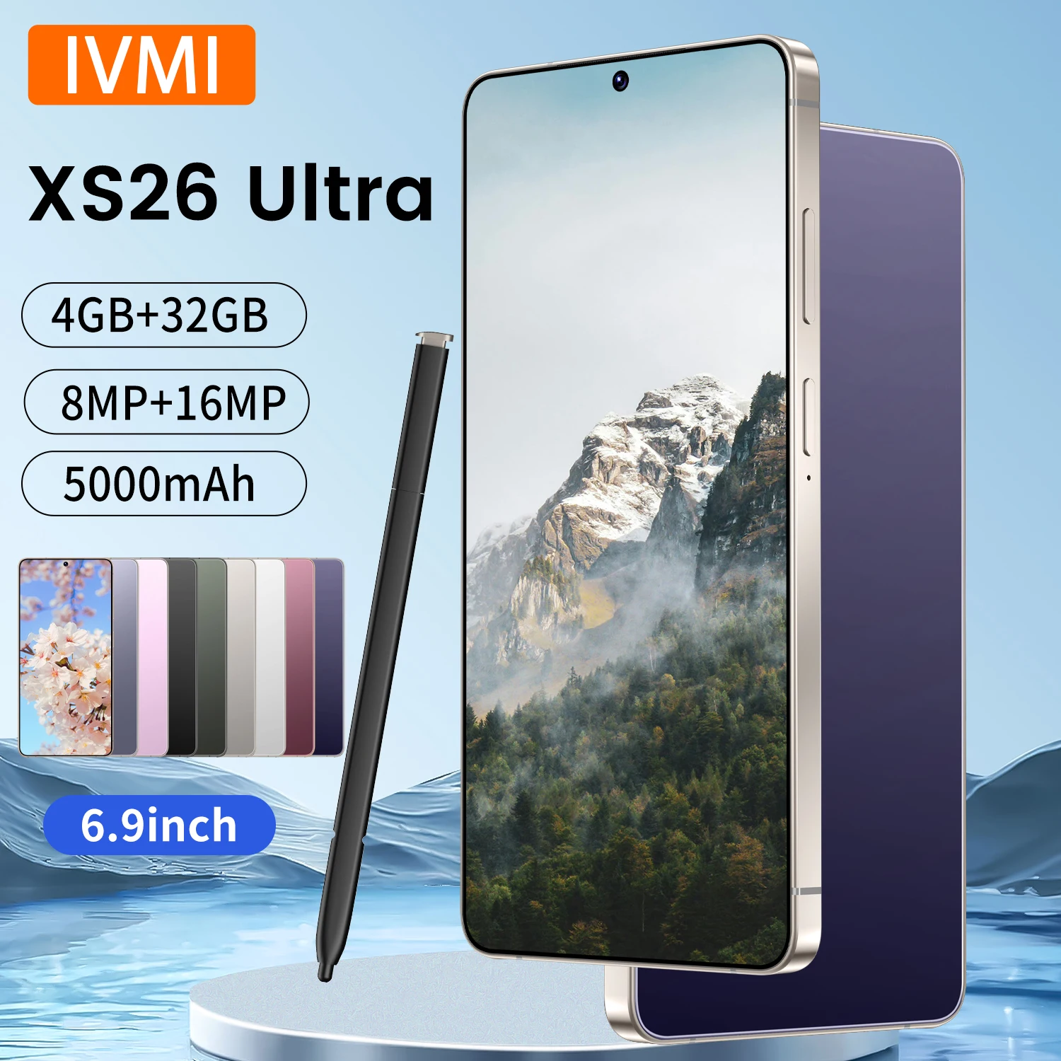 IVMI Global XS26 Ultra smartphone 6.9-inch Android12 4GB RAM 32GB ROM Face ID 4G network Google Play store phone
IVMI Global XS26 Ultra smartphone 6.9-inch Android12 4GB RAM 32GB ROM Face ID 4G network Google Play store phone