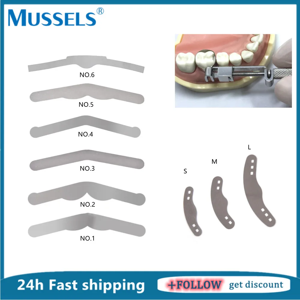 20Pcs Dental Matrix Bands Tofflemire Stuck Gingival Wall Lift Large Curvature Sectional Contoured Matrices Metal Dentistry Tools
20Pcs Dental Matrix Bands Tofflemire Stuck Gingival Wall Lift Large Curvature Sectional Contoured Matrices Metal Dentistry Tools