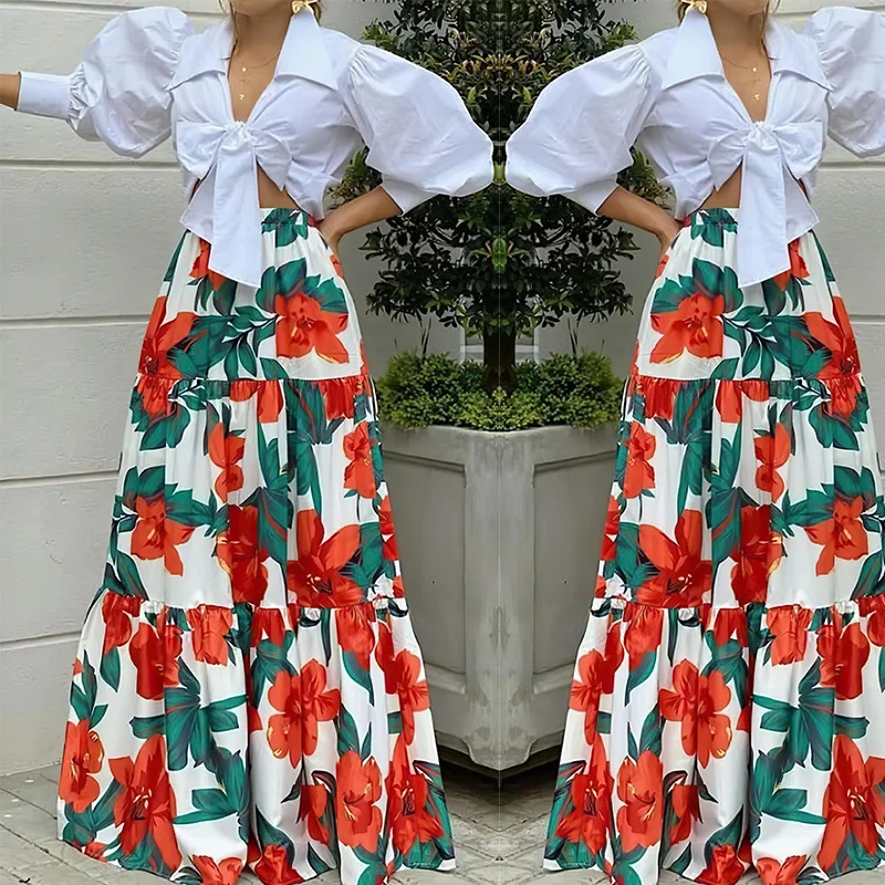 African Clothes for Women 2 Piece Spring Fashion Long Sleeve V-neck Print Top Long Skirts Matching Sets Dashiki African Clothing
African Clothes for Women 2 Piece Spring Fashion Long Sleeve V-neck Print Top Long Skirts Matching Sets Dashiki African Clothing