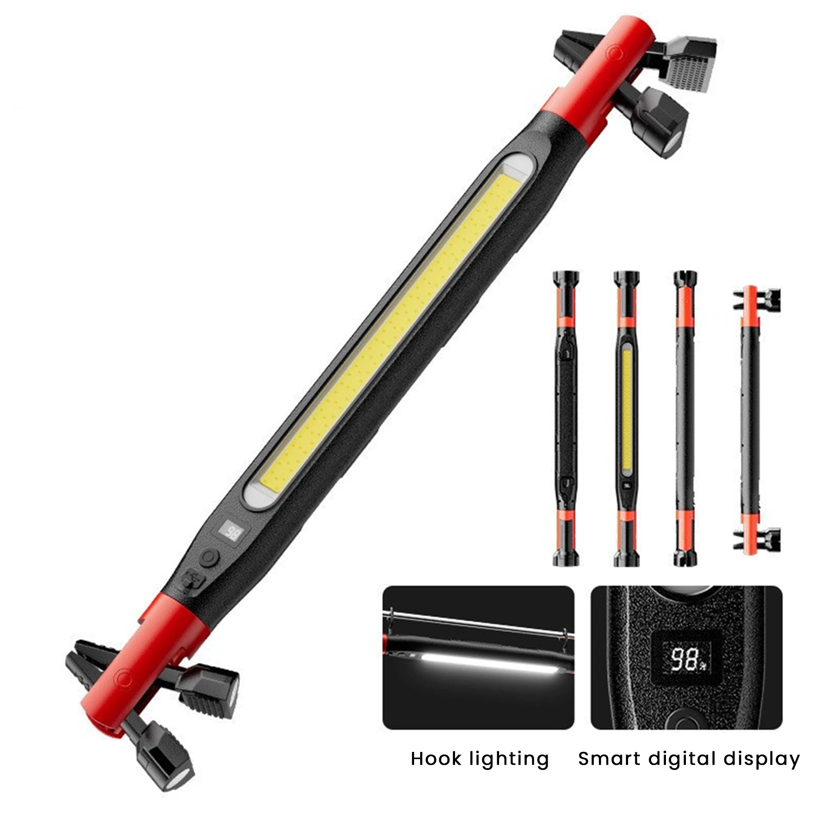 Перезаряжаемый беспроводной портативный фонарь с магнитным основанием и крючками Супер яркий фонарик COB LED Work Light Bar для использования в гараже и автомобиле
Перезаряжаемый беспроводной портативный фонарь с магнитным основанием и крючками Супер яркий фонарик COB LED Work Light Bar для использования в гараже и автомобиле