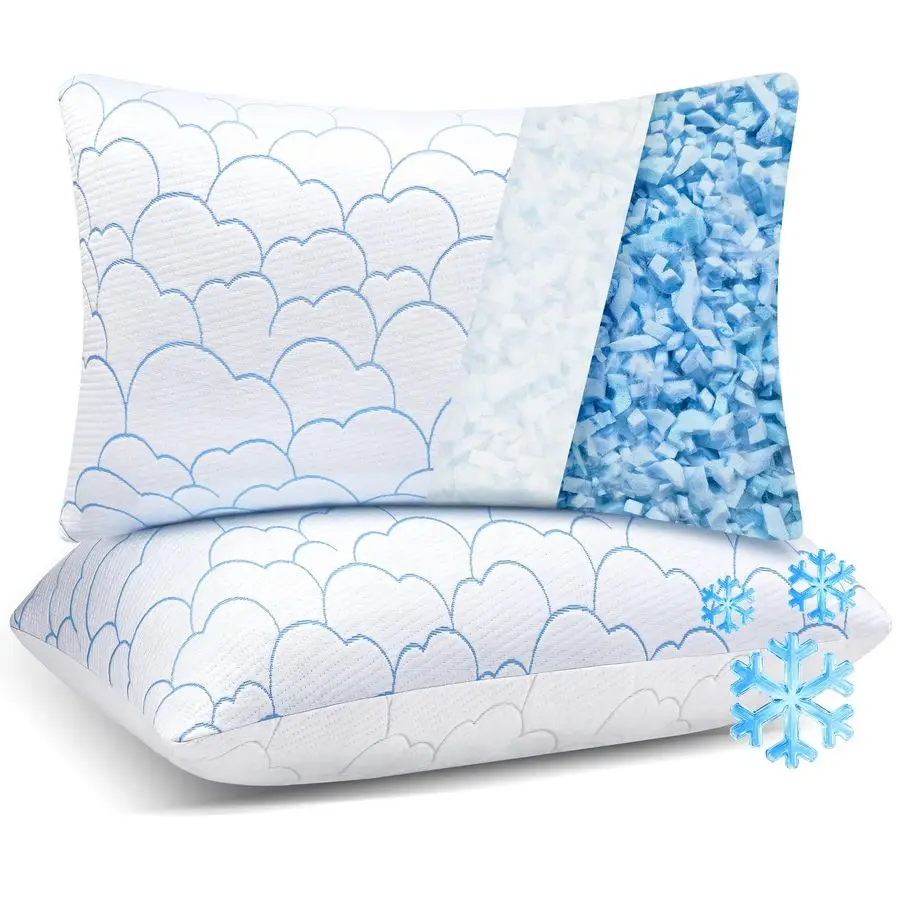 Комплект из 2 подушек Queen Size, подушки из измельченной пены с эффектом памяти для сна, 2 штуки, мягкие дышащие охлаждающие подушки из бамбука для кровати, регулируемые
Комплект из 2 подушек Queen Size, подушки из измельченной пены с эффектом памяти для сна, 2 штуки, мягкие дышащие охлаждающие подушки из бамбука для кровати, регулируемые