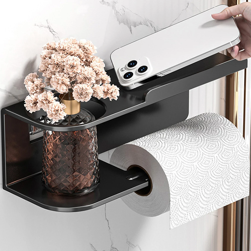 Toilet Paper Holder Wall Mounted Paper Towel Stand Punch-Free Floating Paper Shelf Multifunctional for Bathroom Washroom
Toilet Paper Holder Wall Mounted Paper Towel Stand Punch-Free Floating Paper Shelf Multifunctional for Bathroom Washroom