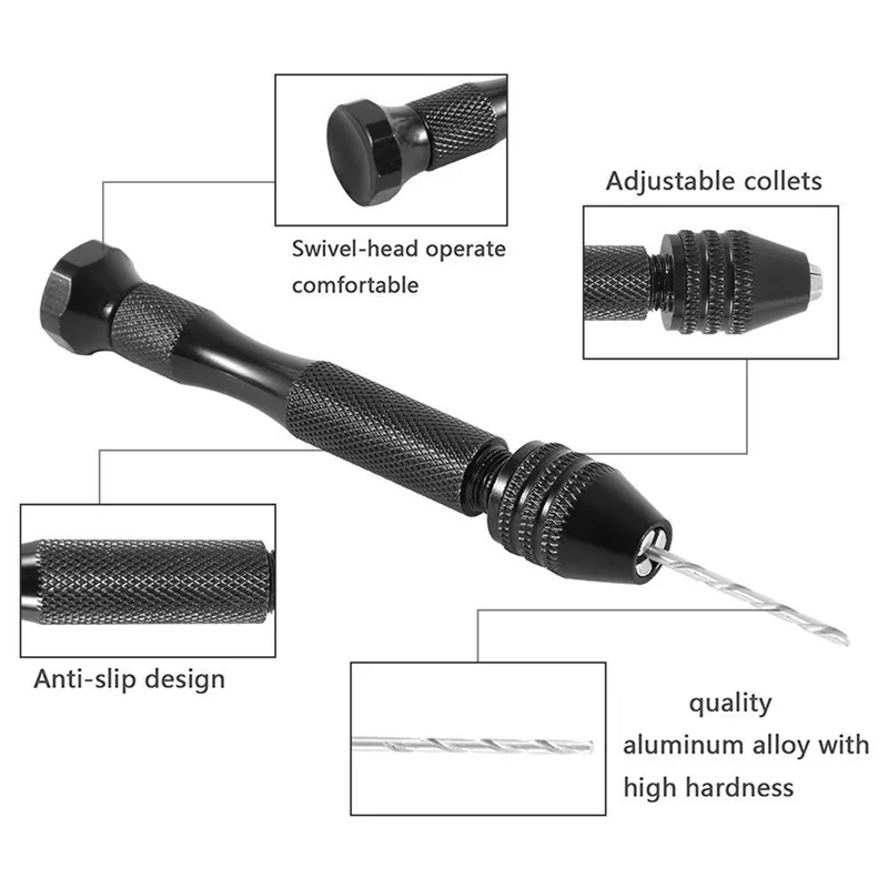 Набор ручных сверл AB66, прецизионные мини-спиральные сверла 0,5-3,0 мм, вращающиеся инструменты, профессиональные тиски, набор сверл из 36 предметов 
Набор ручных сверл AB66, прецизионные мини-спиральные сверла 0,5-3,0 мм, вращающиеся инструменты, профессиональные тиски, набор сверл из 36 предметов