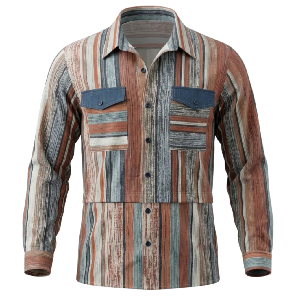 Summer Men's Color Block Striped Shirt Casual Breathable Cotton Blend Vintage Pocket Plus Holiday Daily Streetwear Male Clothes
Summer Men's Color Block Striped Shirt Casual Breathable Cotton Blend Vintage Pocket Plus Holiday Daily Streetwear Male Clothes
