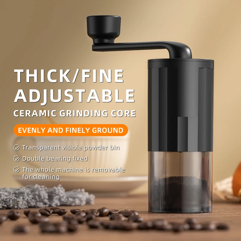 Portable Adjustable Grinder Hand Crank Coffee Grinder Ceramic Grinding Core Easy Clean Coffee Utensil for Kitchen Travel Picnic
Portable Adjustable Grinder Hand Crank Coffee Grinder Ceramic Grinding Core Easy Clean Coffee Utensil for Kitchen Travel Picnic