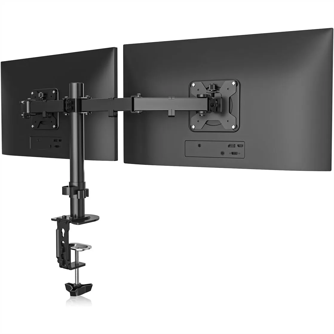 Dual Monitor Desk Mount for 2 Computer Screens up to 27 inch, Adjustable Gas Spring Arm, Holds 22 lbs Each, VESA 75x100mm, Black
Dual Monitor Desk Mount for 2 Computer Screens up to 27 inch, Adjustable Gas Spring Arm, Holds 22 lbs Each, VESA 75x100mm, Black