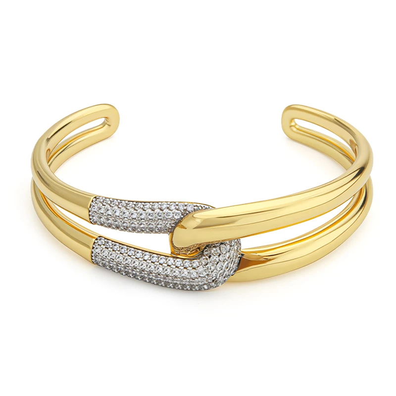 VAROLE Simple Fashionable Cuff Bracelets For Women Gold Color Luxury Bracelets Fashion Zircon Jewelry Gift
VAROLE Simple Fashionable Cuff Bracelets For Women Gold Color Luxury Bracelets Fashion Zircon Jewelry Gift