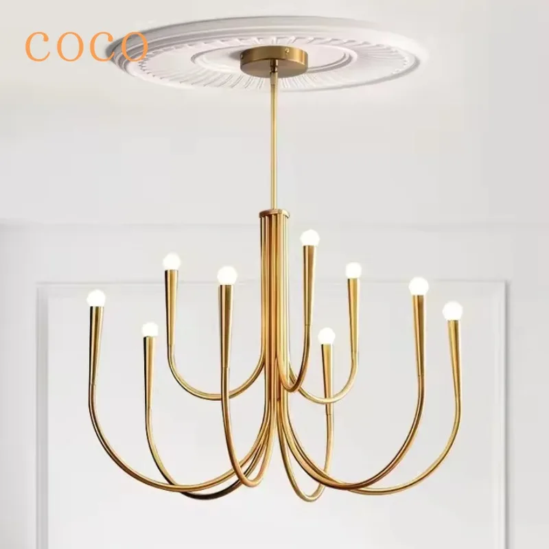 Nordic designer style LED art pendant light French American retro living room dining room bedroom medieval lighting fixtures
Nordic designer style LED art pendant light French American retro living room dining room bedroom medieval lighting fixtures