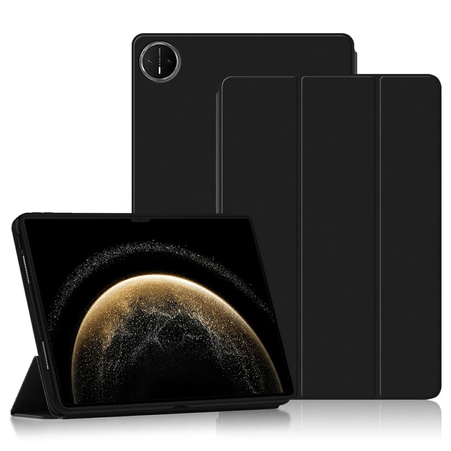 Для Huawei MatePad Pro 13,2 (2025) Чехол из искусственной кожи и ТПУ на задней панели с тройной подставкой для планшета - черный
Для Huawei MatePad Pro 13,2 (2025) Чехол из искусственной кожи и ТПУ на задней панели с тройной подставкой для планшета - черный