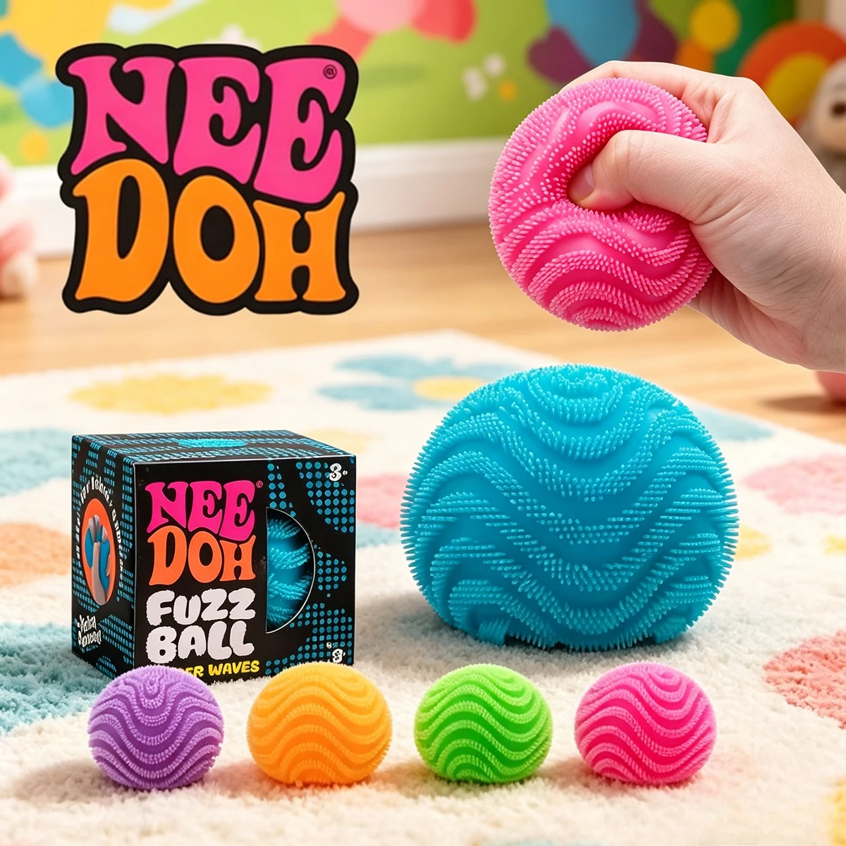 NeeDoh Fuzz Ball Wonder Waves Sensory Stress Reliever Fidget Tool, Desk Sensory Cube, Anti-Anxiety Focus squeeze toys
NeeDoh Fuzz Ball Wonder Waves Sensory Stress Reliever Fidget Tool, Desk Sensory Cube, Anti-Anxiety Focus squeeze toys