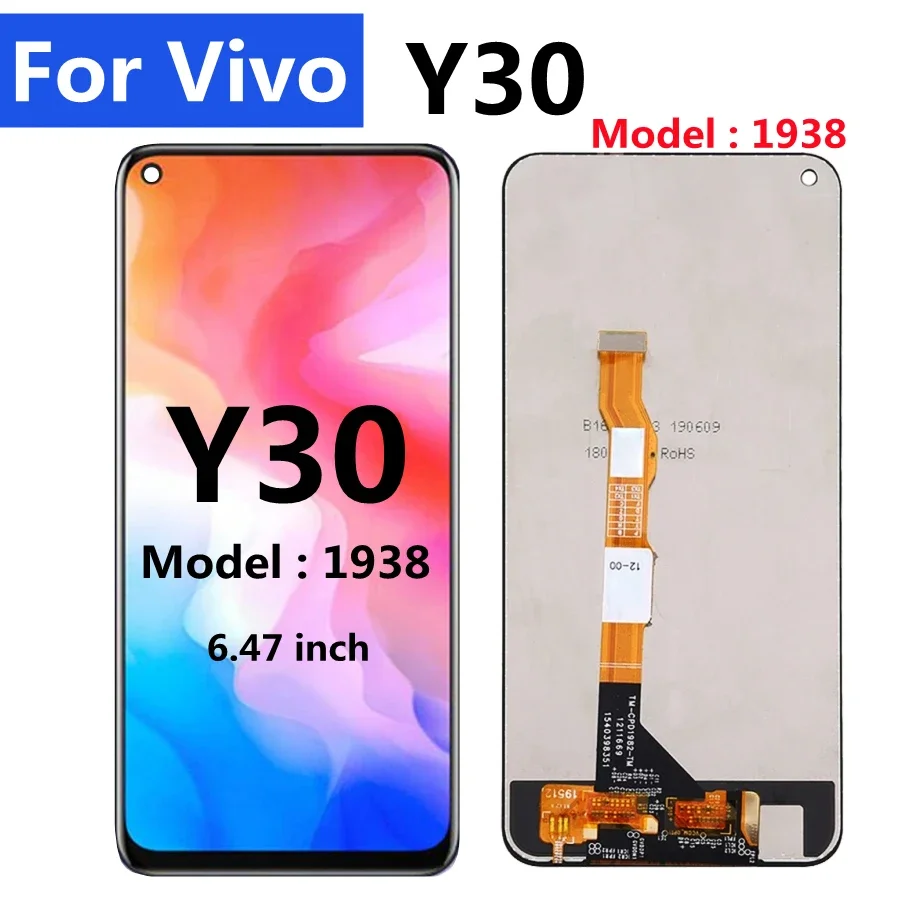 Black 6.47" For Vivo 1938 Y30 LCD DIsplay Touch Screen Digitizer Assembly Replacement for Vivo Y30 LCD
Black 6.47" For Vivo 1938 Y30 LCD DIsplay Touch Screen Digitizer Assembly Replacement for Vivo Y30 LCD