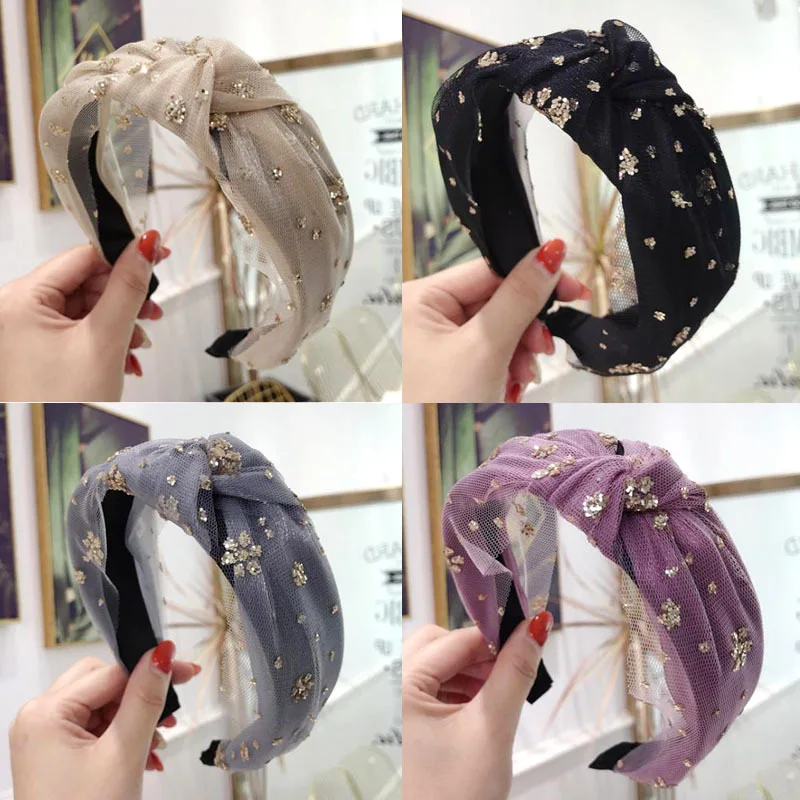 1 PC Gauze Shiny Sequin Wide Headband Vintage Fashion Women's Hair Hoop Cross Knot Bow Hairband
1 PC Gauze Shiny Sequin Wide Headband Vintage Fashion Women's Hair Hoop Cross Knot Bow Hairband