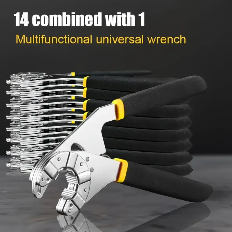 8 In Multifunctional Adjustable Universal Wrench with Chrome Craftsman Wrench Grip Multifunctional Repair Hand Tool
8 In Multifunctional Adjustable Universal Wrench with Chrome Craftsman Wrench Grip Multifunctional Repair Hand Tool