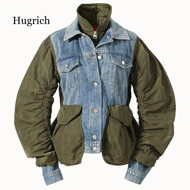 Loose Fit Green Denim Big Size Pleated Jacket New Lapel Long Sleeve Women Coat Fashion Tide Spring Autumn 2022 1DE4273
Loose Fit Green Denim Big Size Pleated Jacket New Lapel Long Sleeve Women Coat Fashion Tide Spring Autumn 2022 1DE4273