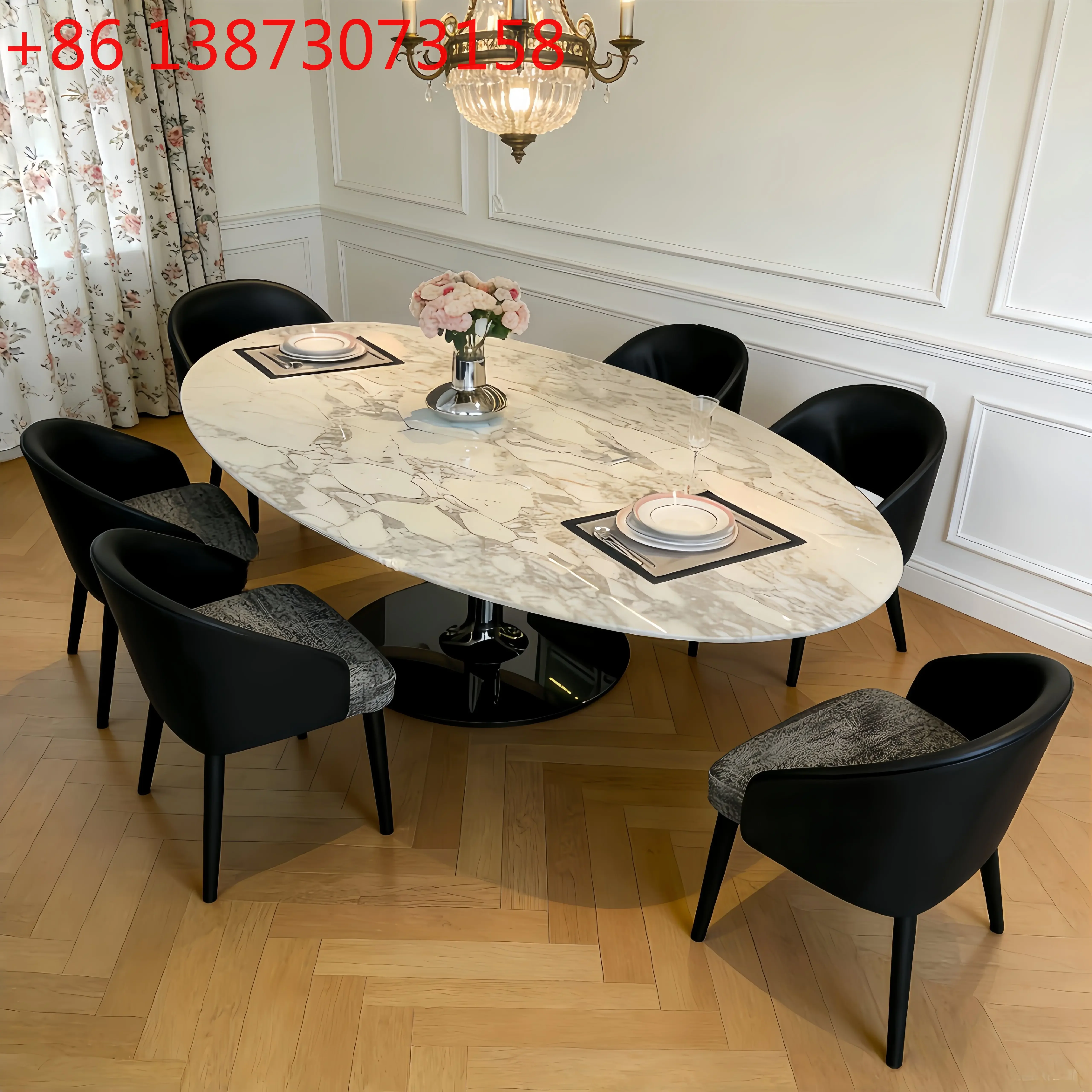 French large white marble Nordic medieval light luxury small apartment retro dining table
French large white marble Nordic medieval light luxury small apartment retro dining table