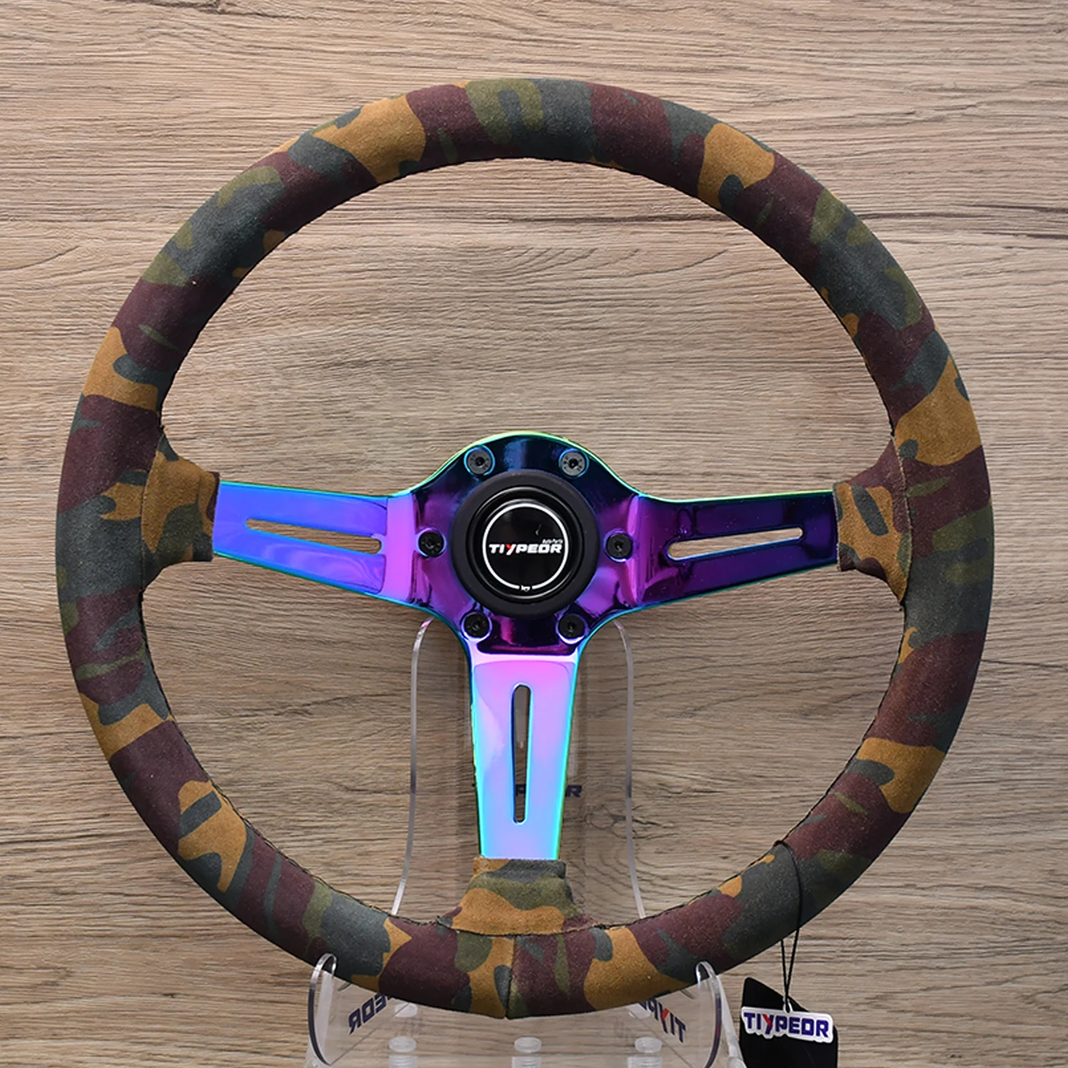 Tiypeor high-quality 350mm CAMO velour leather Steering Wheel Racing Sports Steering Wheel with Accessories
Tiypeor high-quality 350mm CAMO velour leather Steering Wheel Racing Sports Steering Wheel with Accessories