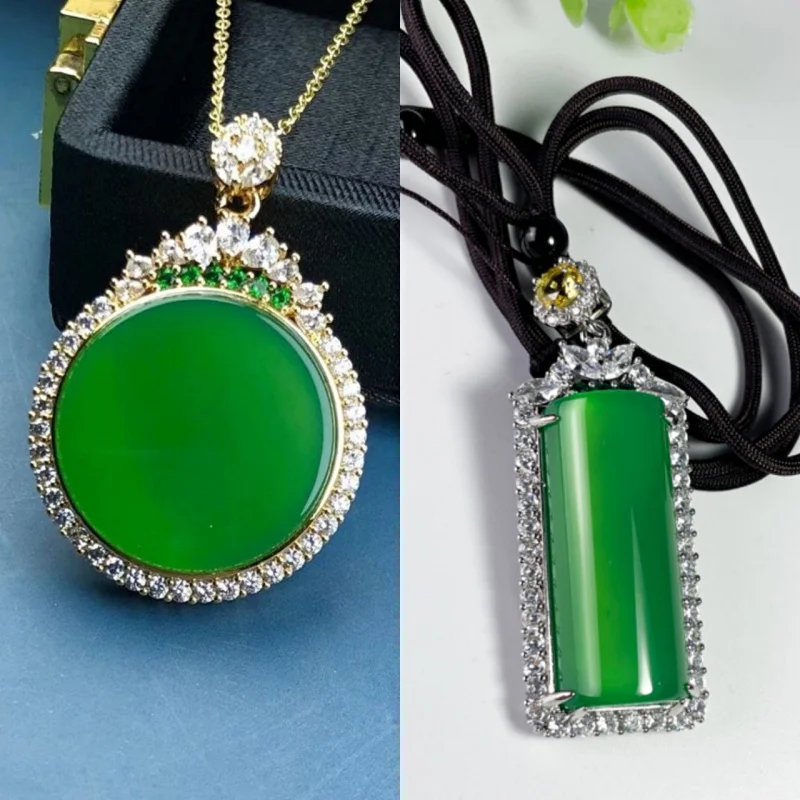 Новый женский кулон-подвеска из халцедона с искусственной инкрустацией зеленым агатом, круглый, полностью инкрустированный нефритом
Новый женский кулон-подвеска из халцедона с искусственной инкрустацией зеленым агатом, круглый, полностью инкрустированный нефритом