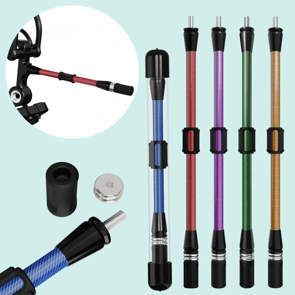 Archery Bow Shock Absorption 6/8/10/12/15 Inch Stabilizer Balance Bar Carbon Damper Rod Compound Bow Shooting Target Hunting
Archery Bow Shock Absorption 6/8/10/12/15 Inch Stabilizer Balance Bar Carbon Damper Rod Compound Bow Shooting Target Hunting