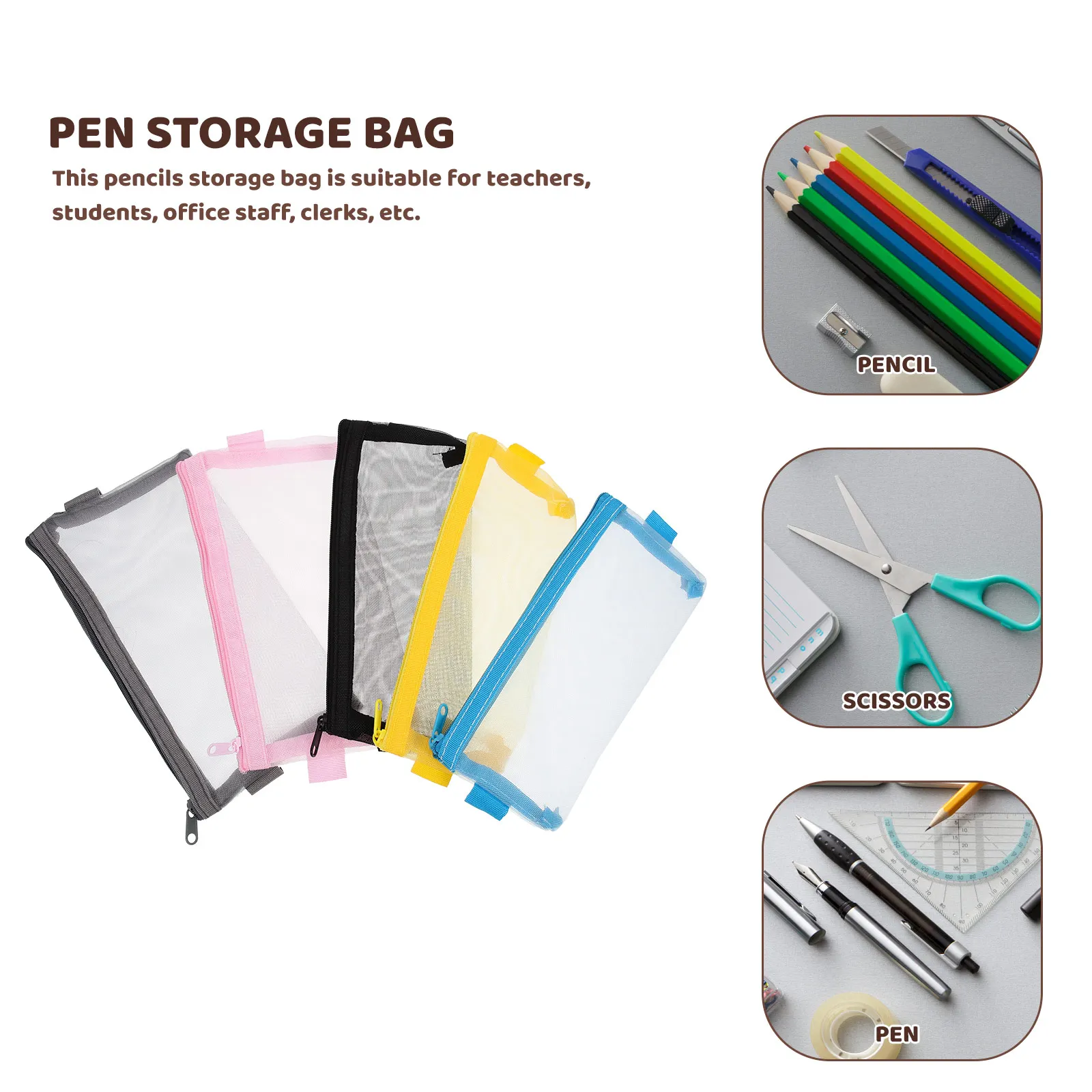 5 Pcs Pencil Case Bag Cases Bags Zipper Pouch Portable Simple Colorful School Supplies Stationary Student
5 Pcs Pencil Case Bag Cases Bags Zipper Pouch Portable Simple Colorful School Supplies Stationary Student
