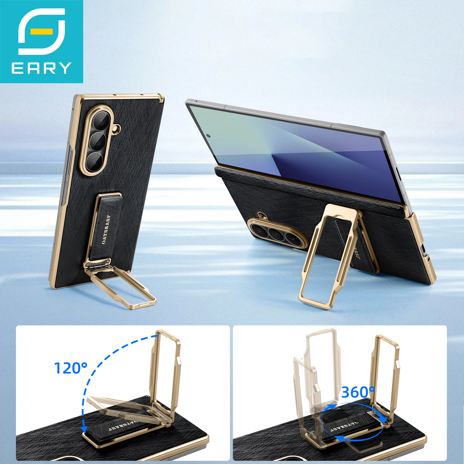 Eary Genuine Leather Case for Samsung Galaxy Z Fold 7 with 360°Rotation Kickstand Full Phone Cover Shockproof Protective Shell
Eary Genuine Leather Case for Samsung Galaxy Z Fold 7 with 360°Rotation Kickstand Full Phone Cover Shockproof Protective Shell