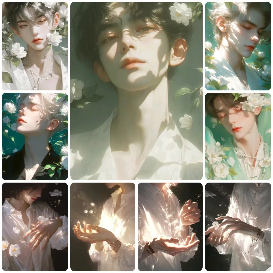 DIY White Camellia Handsome Young Man Jigsaw Puzzle, Soft Light Gentle Boy Portrait White Shirt Dandelion Aesthetic Wall Decor
DIY White Camellia Handsome Young Man Jigsaw Puzzle, Soft Light Gentle Boy Portrait White Shirt Dandelion Aesthetic Wall Decor