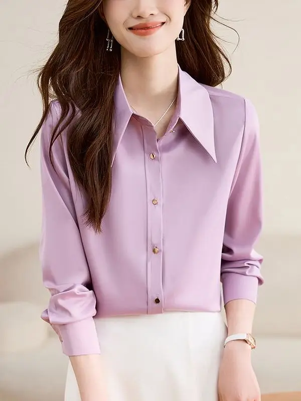Korean Style Long Sleeve Women's Chiffon Shirt Fashionable Versatile Slimming Top Anti-Wrinkle High-End Business Casual Shirt
Korean Style Long Sleeve Women's Chiffon Shirt Fashionable Versatile Slimming Top Anti-Wrinkle High-End Business Casual Shirt