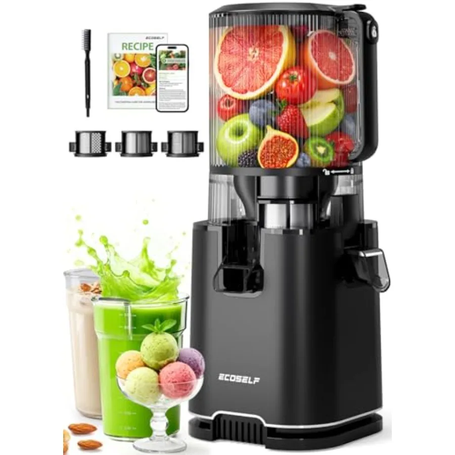 Cold Press Juicer for Home Use, Stainless Steel, Silver, 3-in-1 Function with 6.0 Feed Chute, Easy Clean Large Capacity
Cold Press Juicer for Home Use, Stainless Steel, Silver, 3-in-1 Function with 6.0 Feed Chute, Easy Clean Large Capacity