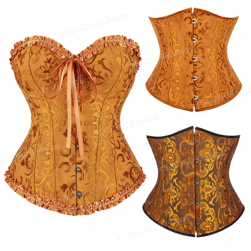 Women Corset Top Printing Overbust Bustier Victorian Sexy Lace up Floral Lingerie Vintage Gothic Costume
Women Corset Top Printing Overbust Bustier Victorian Sexy Lace up Floral Lingerie Vintage Gothic Costume